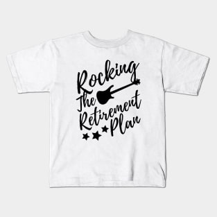 Rocking The Retirement Life Electric Guitar Kids T-Shirt